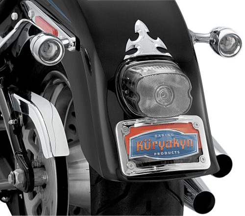 Kuryakyn - Kuryakyn Laydown Taillight Lens Kit without Clear License Plate Window - Smoke - 5450