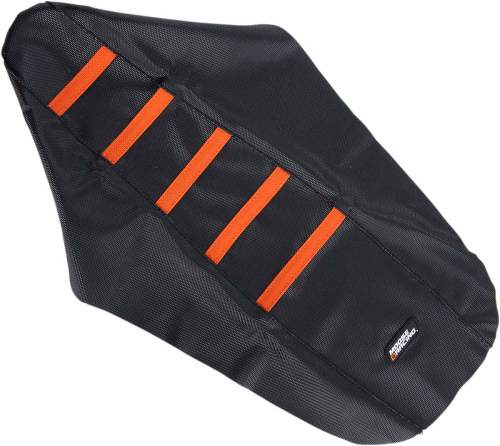 Moose Racing - Moose Racing Ribbed Seat Cover - Black/Orange Ribbed - KTM25003-336RT