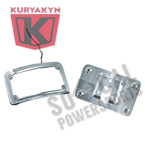 Kuryakyn - Kuryakyn LED Lighted Curved License Plate Frame - 9255
