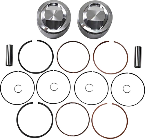 J.E. Pistons - J.E. Pistons Round Piston Kit - Standard Bore 92.00mm, 11.5:1 Compression - 157597