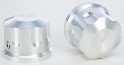 Rooke Customs - Rooke Customs Front Axle Nut Covers - Raw - R-TAC102-TA