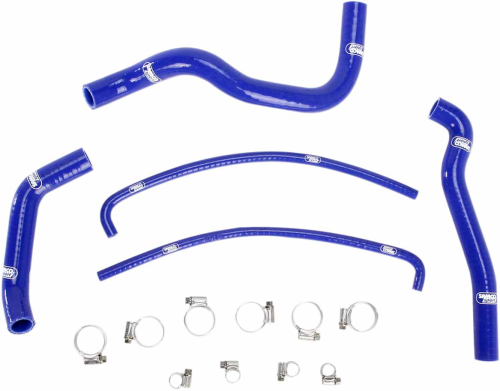 Moose Racing - Moose Racing Radiator Hose/Clamp Kit - Blue - 1902-0972