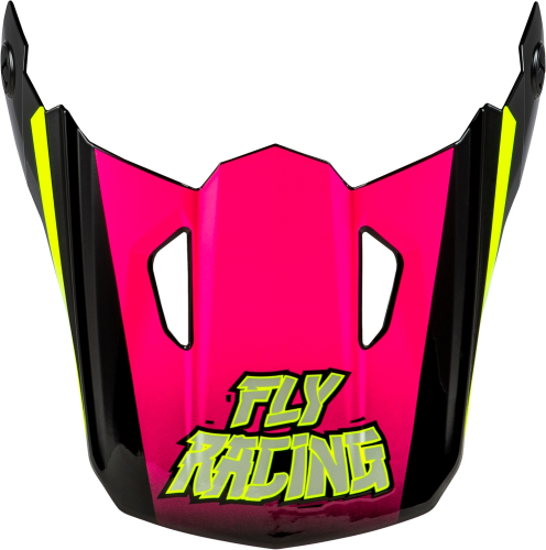 Fly Racing - Fly Racing Visor for Kinetic Scorched Youth Helmet - Neon Pink/Hi-Vis/Black - YS - YL - 73-8675