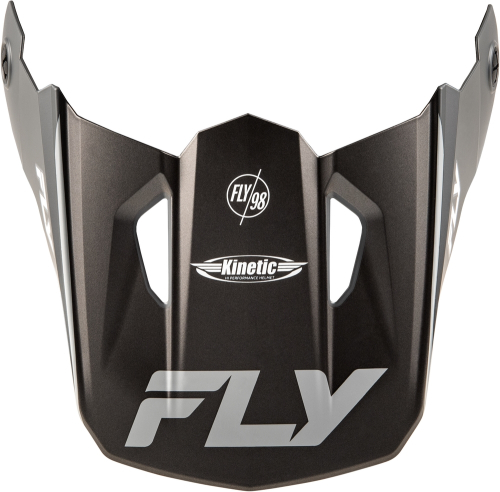 Fly Racing - Fly Racing Visor for Kinetic Rally Helmet - Matte Gray/Black/White- Md - Lg - 73-8691