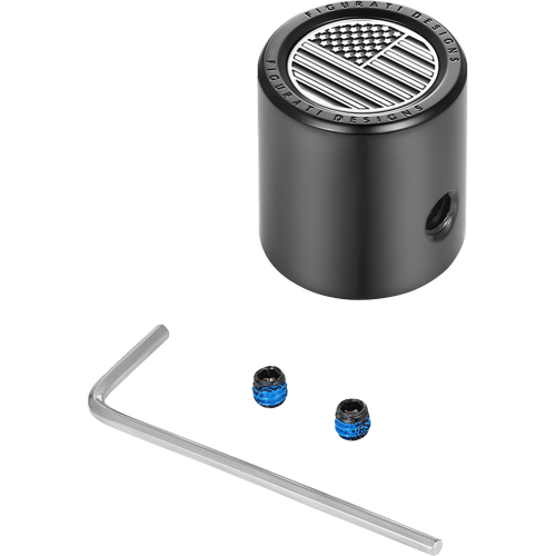 Figurati Designs - Figurati Designs Heel-Toe Shifter Cover - Black with American Flag Skull - FD26-HTSC-BLK