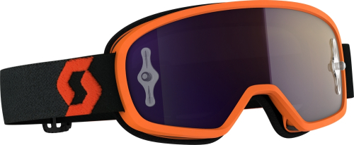 Scott USA - Scott USA Buzz Mx Pro Youth Goggles - 272836-1008281 - Orange/Black / Purple Chrome Works Lens - OSFM