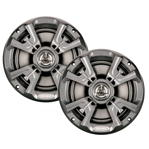 Jensen - JENSEN MSX60RVR 6.5" High Performance Coaxial Speaker - (Pair) Silver