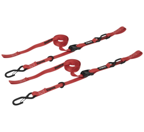 PRP - PRP 1in. Cam-Lock Tie Down with Snap S Hooks and Soft-Tie - Red - 13803-2