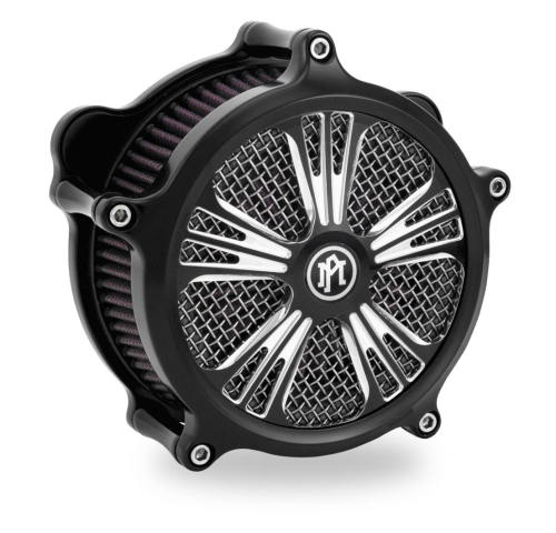 Performance Machine - Performance Machine Icon Universal Super Gas Air Cleaner Faceplate - Platinum Cut - 0206-2010ICN-BMP