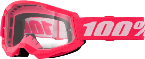 100% - 100% Strata 2 Goggles - 50027-00017 - Pink/Clear Lens - OSFM