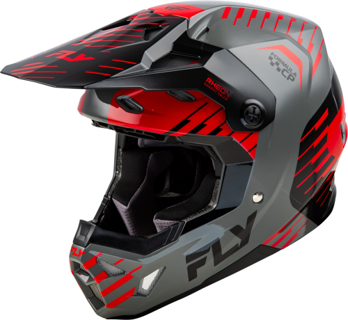 Fly Racing - Fly Racing Formula Cp Slice Helmet - 73-00512X - Gray/Red/Black - 2XL
