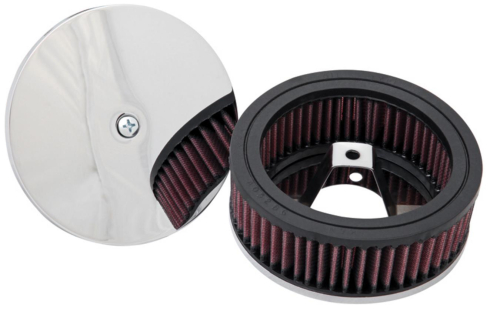 K&N Engineering - K&N Engineering Custom Air Cleaner Assembly - 5in Dia. Polished Outer Cover - RK-3201