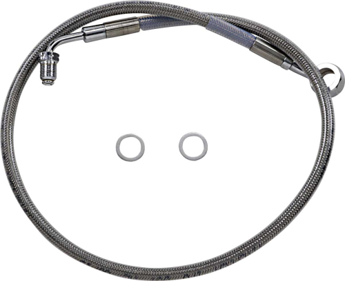 Drag Specialties - Drag Specialties Extended Stainless Steel Front Brake Line Kit - Clear Coated - 27-1/2in. - 1741-5827