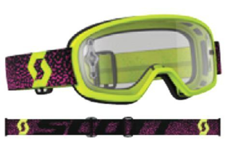 Scott USA - Scott USA Buzz MX Pro Youth Goggles - 262602-4758113 - Yellow/Pink / Clear Works Lens - OSFM