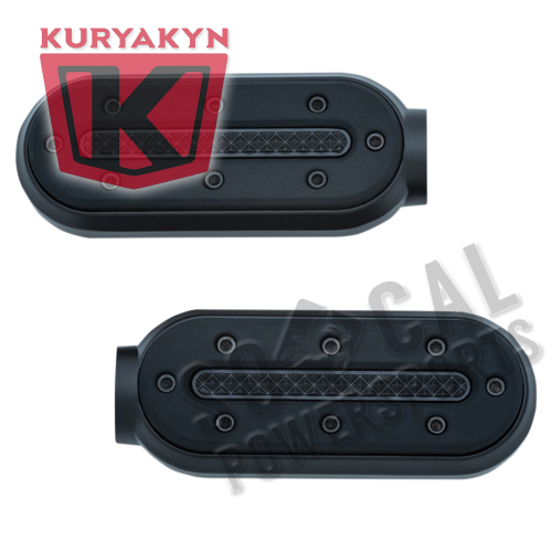 Kuryakyn - Kuryakyn Heavy Industries Footpegs without Male Mounts - Satin Black - 7034
