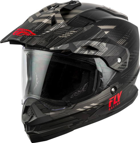 Fly Racing - Fly Racing Trekker Quantum Helmet - 73-7017M - Black/Gray/Red - Medium