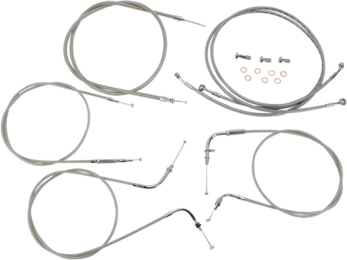 Baron Custom Accessories - Baron Custom Accessories Stainless Cable and Line Kit (+12in.) - BA-8048KT-12