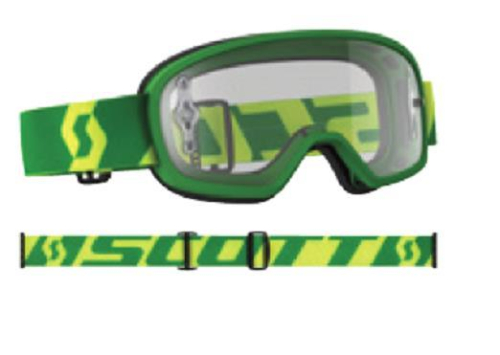 Scott USA - Scott USA Buzz MX Pro Youth Goggles - 262602-1412113 - Green/Yellow / Clear Works Lens - OSFM