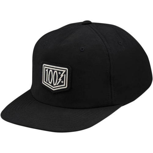 100% - 100% Snapback Pioneer Hat - 20075-001-01 - Black - OSFA