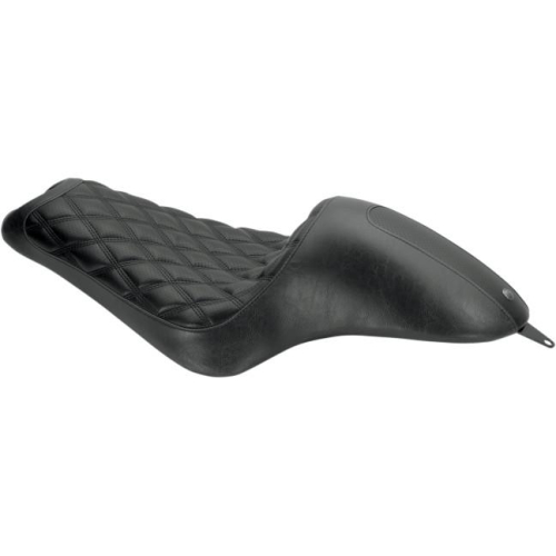 RSD - RSD Cafe Boss Seat - Black Distressed Vinyl - Perforated Diamond Sections Triple Stitched - 76915