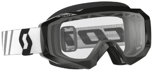 Scott USA - Scott USA Hustle MX Enduro Goggles - 246432-0001043 - Black / Clear Lens - OSFM
