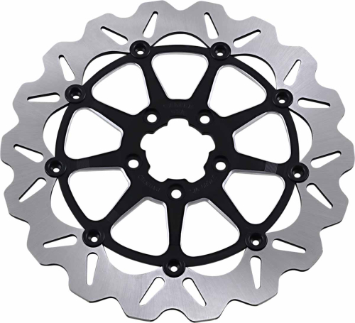 Galfer Brakes - Galfer Brakes Front Brake Wave Rotor - 12.5iin. - Full Floating with Chrome Aluminum Carrier - DF680CWS-C