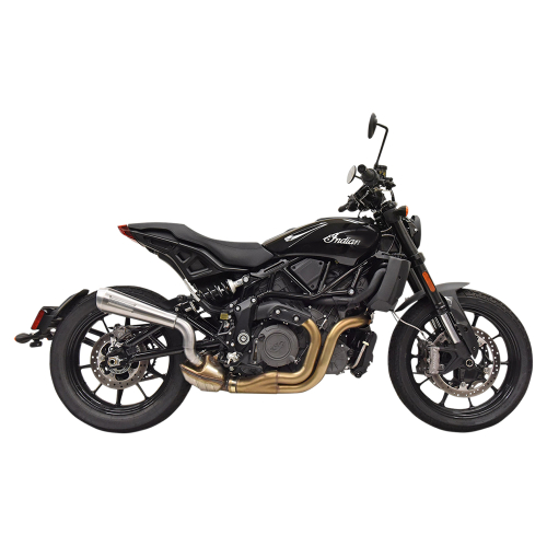 Bassani Manufacturing - Bassani Manufacturing 4in. Short Megaphone Mufflers for High-Mount with Catalytic Converter Mufflers - 8F327SS