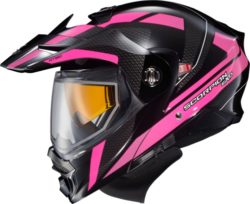 Scorpion - Scorpion EXO-AT960 Hicks Helmet with Electric Shield - 96-1176-EC - Pink - X-Large