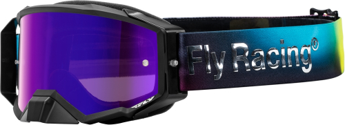 Fly Racing - Fly Racing Zone Elite Legacy Goggles - 37-51906 - Fuschia/Electric Blue/Magenta Teal Mirror Lens - OSFA