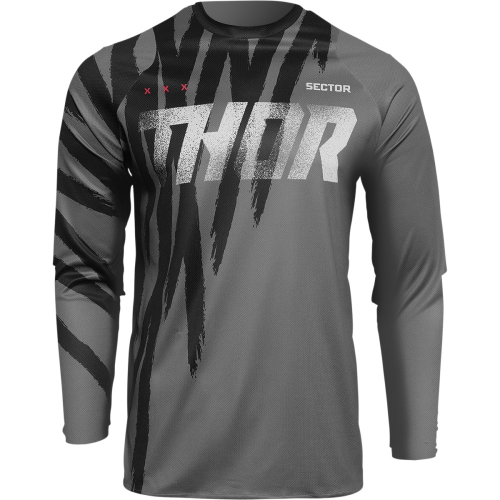 Thor - Thor Sector Tear Jersey - 2910-6486 - Gray/Black - 4XL