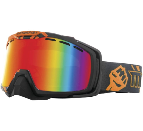 Motorfist - Motorfist Octane 110 Goggles - MF19A-M18-ORT - Orange / Red Mirror Lens - OSFM
