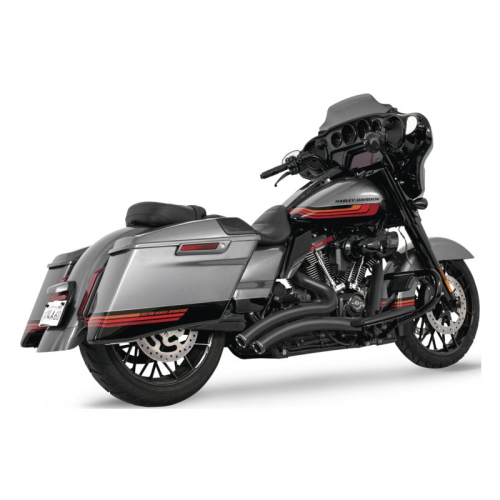 Freedom Performance - Freedom Performance Sharp Curve Radius Crossover Exhaust with Star Tips - Black with Black Tips - HD01245