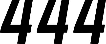 DCOR - DCOR Race Series Individual Numbers 6in. - No.4 - Black - 45-35-4