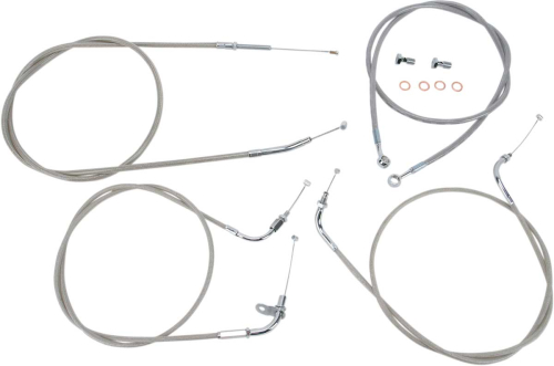 Baron Custom Accessories - Baron Custom Accessories Stainless Cable and Line Kit (+16in.) - BA-8015KT-16