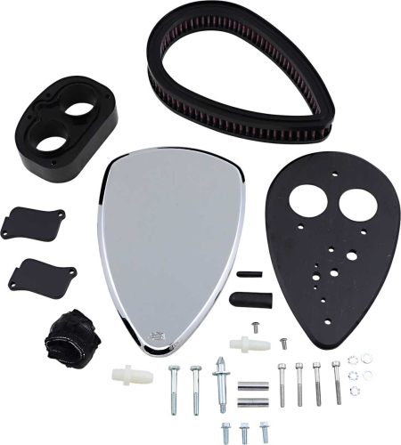 Baron Custom Accessories - Baron Custom Accessories Big Air Kit - Smooth Chrome - BA-2060-00