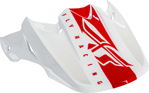 Fly Racing - Fly Racing Visor for F2 Carbon-Shield Helmets - Shield White/Red - 73-46253