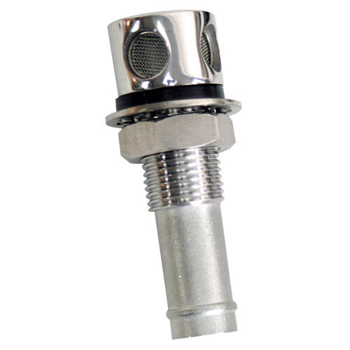 Whitecap - Whitecap Fuel Vent - Round Head, Straight, 9/16" Chrome Brass