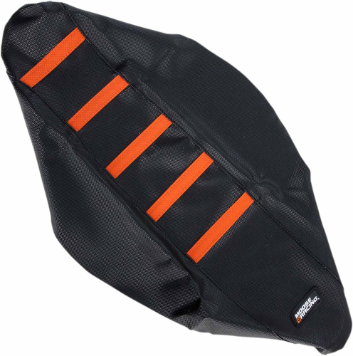 Moose Racing - Moose Racing Ribbed Seat Cover - Black/Orange Ribbed - KTM15011-336RT