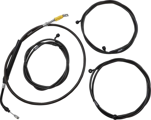 LA Choppers - LA Choppers Complete Plug and Play Cable Kit - Midnight Braided - LA-8056KT3-19M