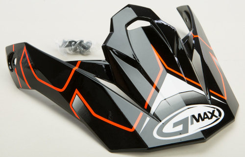 G-Max - G-Max Visor for MX86 Step Helmet - Black/Hi-Vis Orange - G086020