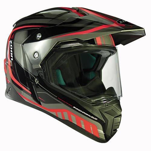 Zoan - Zoan Synchrony Duo-Sport Tourer Graphics Helmet - 821-113 - Fluorescent Red - X-Small