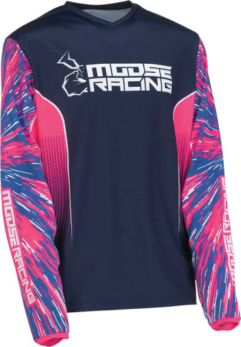 Moose Racing - Moose Racing Agroid Youth Jersey - 2912-2256 - Pink/Blue - X-Small