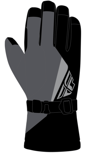 Fly Racing - Fly Racing Title Gauntlet Gloves - 371-0601XS - Black/Gray - X-Small