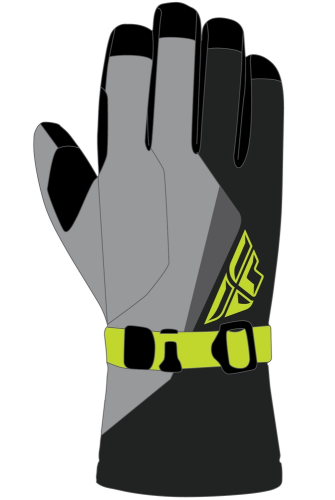 Fly Racing - Fly Racing Title Gauntlet Gloves - 371-0602L - Gray/Hi-Vis - Large