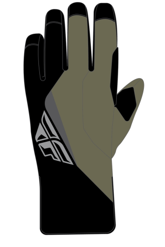Fly Racing - Fly Racing Title Long Gloves - 371-06132X - Black/Olive - 2XL