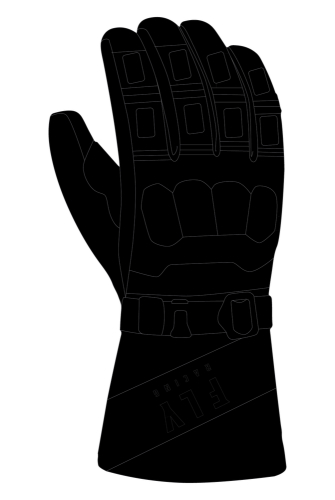Fly Racing - Fly Racing Glacier Gloves - 363-39402X - Black - 2XL