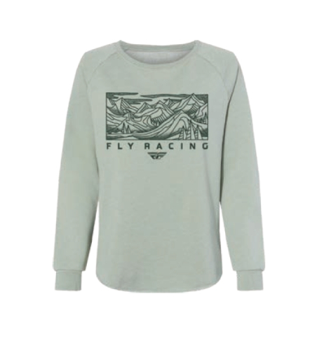 Fly Racing - Fly Racing Fly Trail Womens Sweatshirt - 358-0150L - Sage - Large