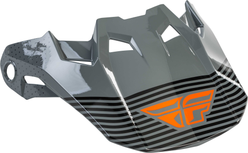 Fly Racing - Fly Racing Visor for Formula CC Helmets - Primary Matte Gray/Orange - XL to 2X - 73-4732L