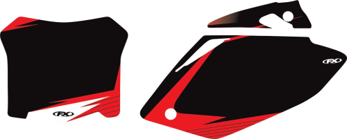 Factory Effex - Factory Effex Pre-Cut Graphic Number Plate Kit - Black - 24-64354