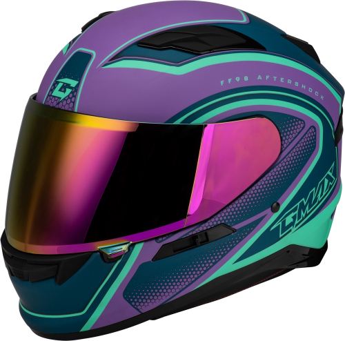 G-Max - G-Max FF-98 Aftershock Helmet - F19841013-DOT - Matte Purple/Blue - X-Small